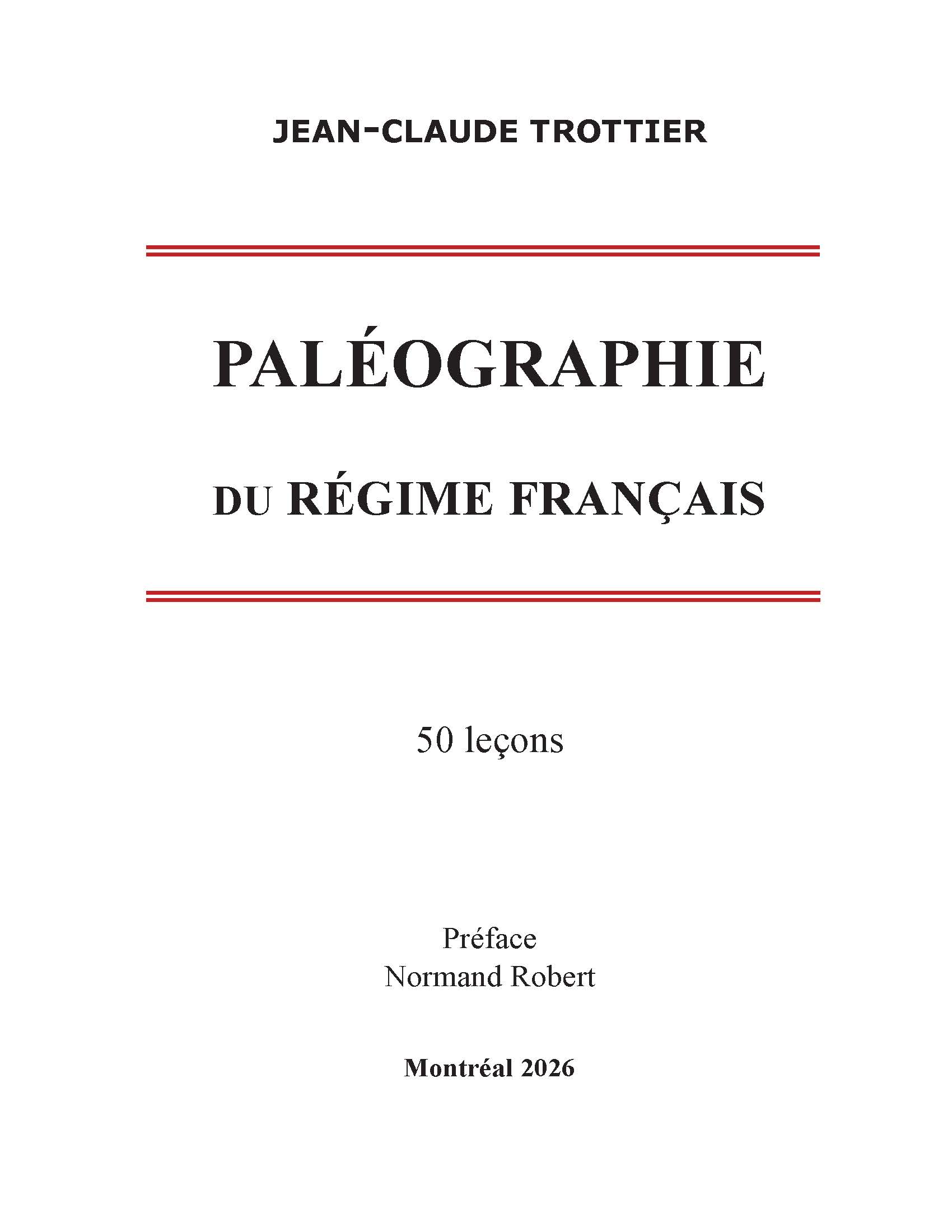 Image de Paléographie du Régime français – 50 leçons